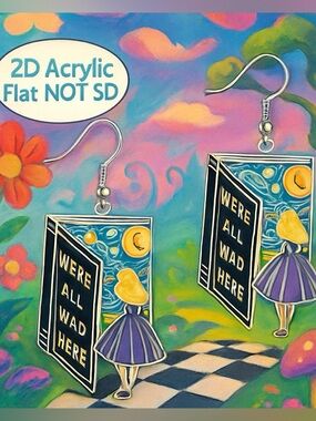 We’re All Mad Here Alice Earrings